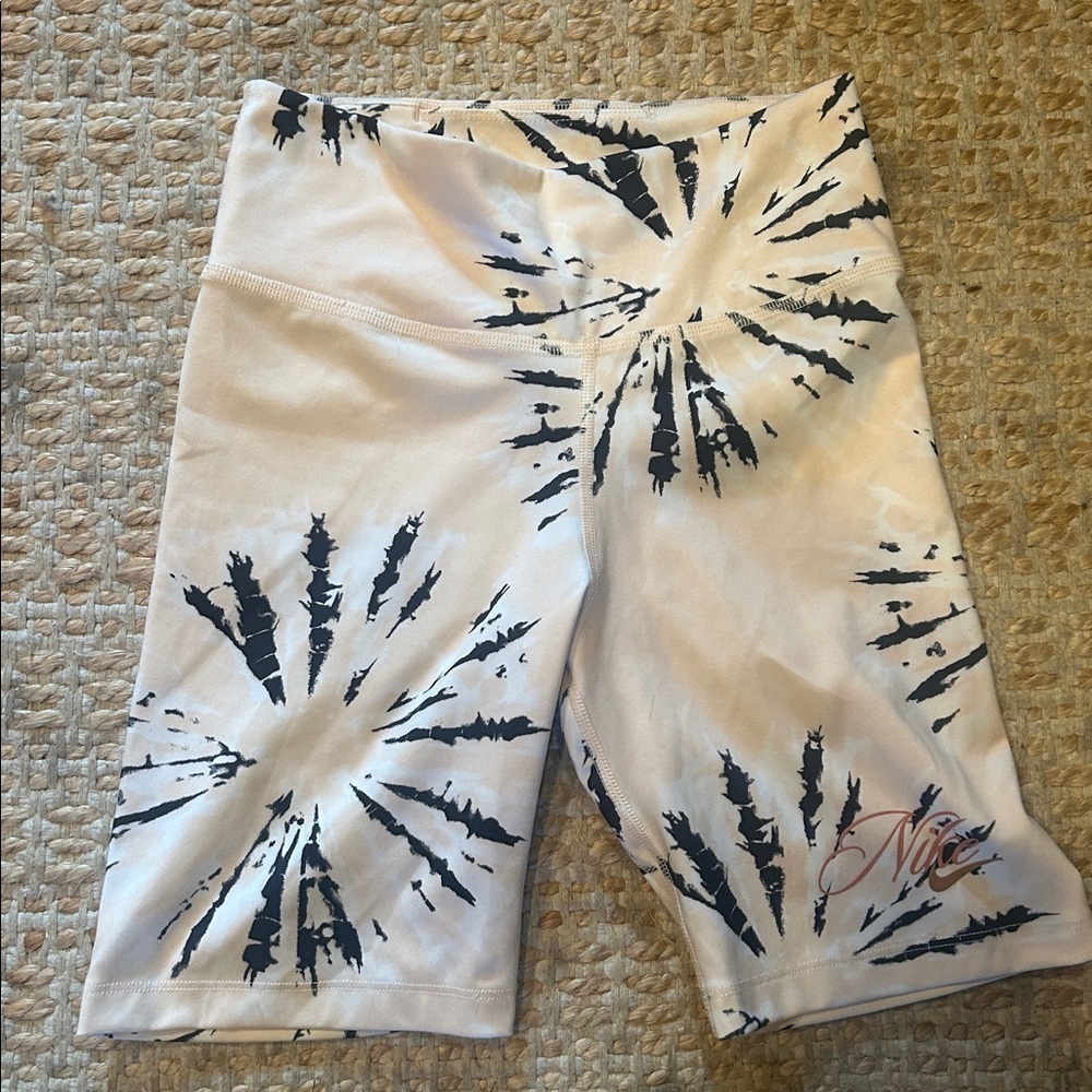 Nike Black and Cream Dri-FIT Shorts